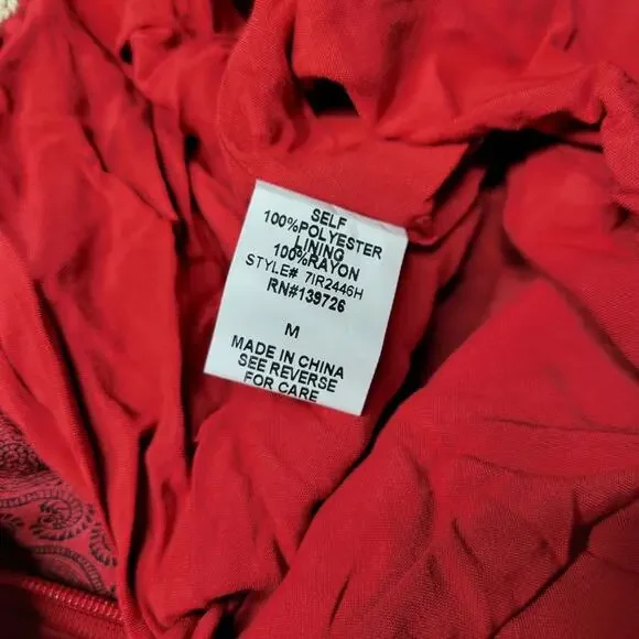 Honey Punch Paisley Satin Wide Leg Jumpsuit Size Medium New With Tag - Picture 14 of 15